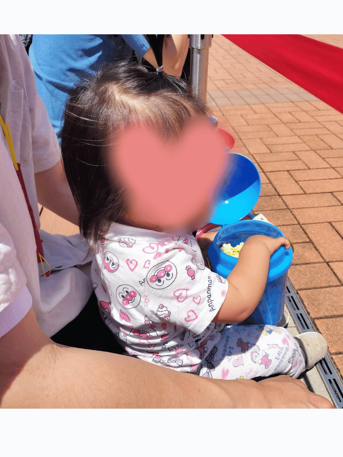 パレード待ちの必須アイテム。この真剣な横顔に癒やされます